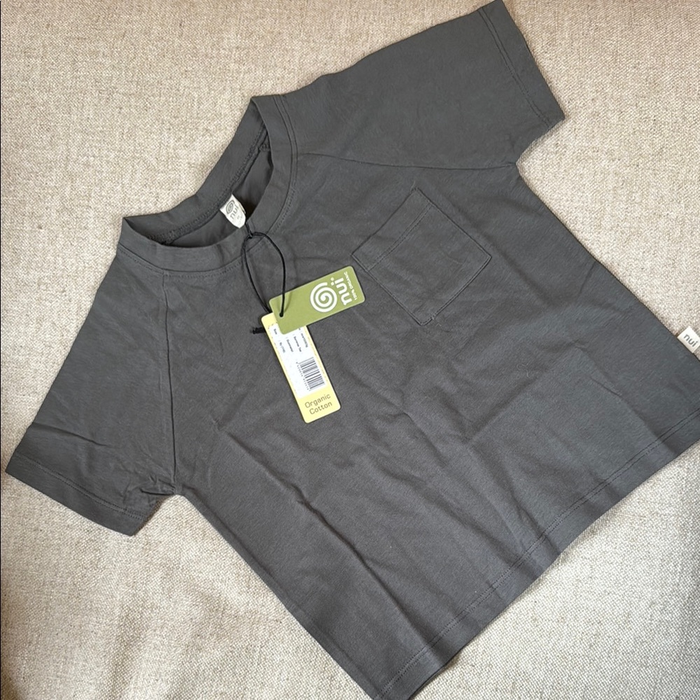 Nui Gray Short Sleeve Tee Classic Crew Neck